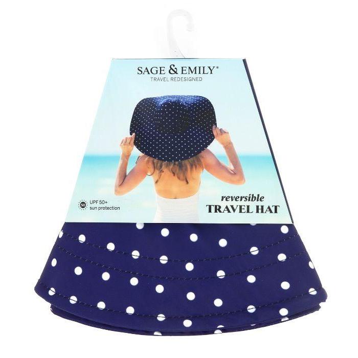 Sage & Emily Reversible SPF 50+ Travel Hat Women's Apparel Polka - DailySale