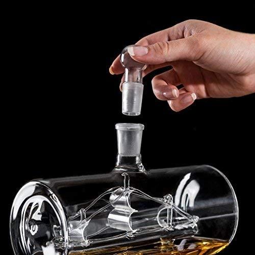 Sailing Ship Decanter Set with Dispenser and 4 Whiskey Glasses Furniture & Decor - DailySale