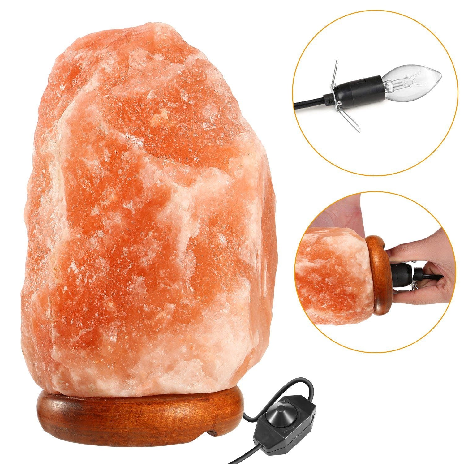 Salt Crystal Rock Lamp Indoor Lighting - DailySale