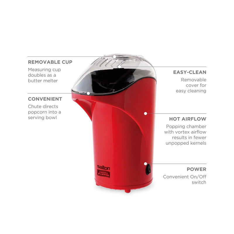 Salton Cinema Popper Popcorn Maker - Red Kitchen Appliances - DailySale