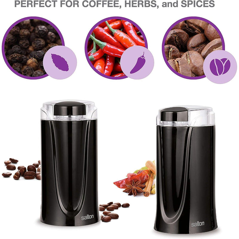 Salton Coffee, Spice & Herb Electric Grinder - Black Kitchen Appliances - DailySale
