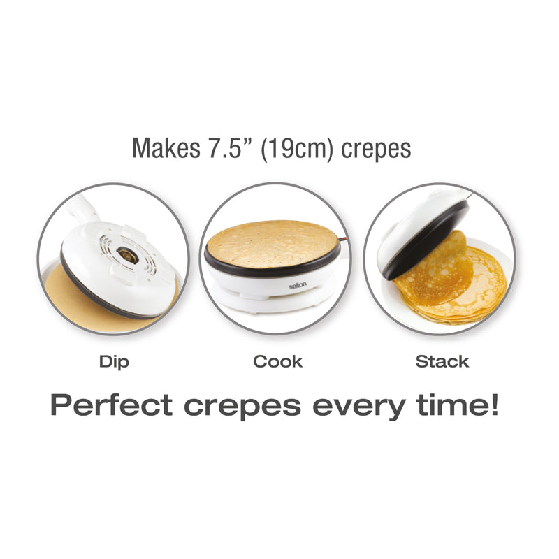 Salton Crepe Maker & Tortilla - Cordless - Non Stick - Batter Dish Kitchen Appliances - DailySale