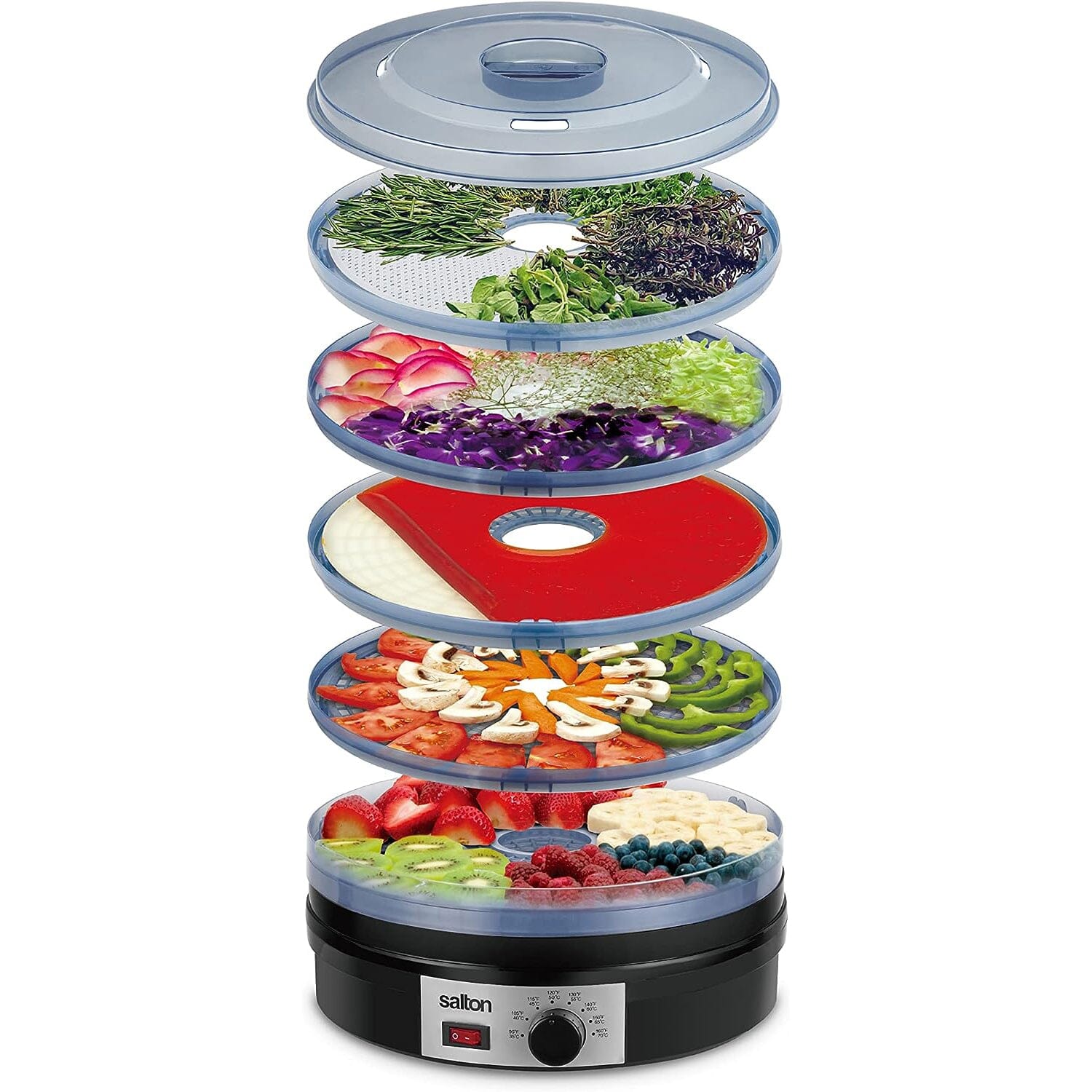 Salton Electric Food Dehydrator with Adjustable Temperature Control Kitchen Appliances - DailySale