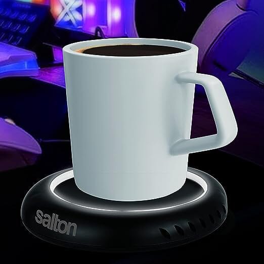 Salton LED Lit Coffee Mug & Tea Cup Warmer Kitchen Appliances - DailySale