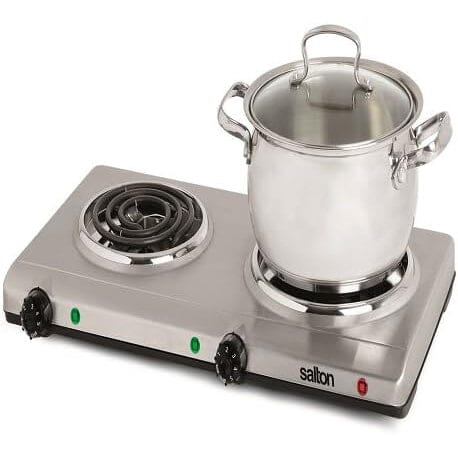 Salton Portable Double Cooktop Kitchen Appliances - DailySale