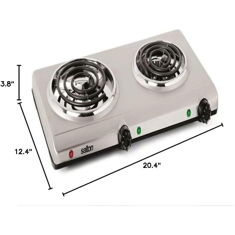 Salton Portable Double Cooktop Kitchen Appliances - DailySale