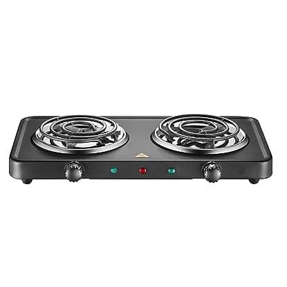 1500W Portable Heating Hot Plate Stove Countertop with Non Slip Rubber | Black