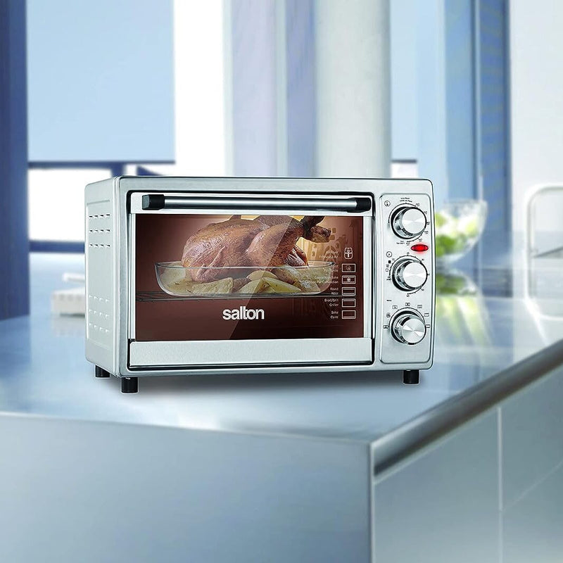 Salton Stainless Steel Air Fryer Toaster Oven Kitchen Appliances - DailySale