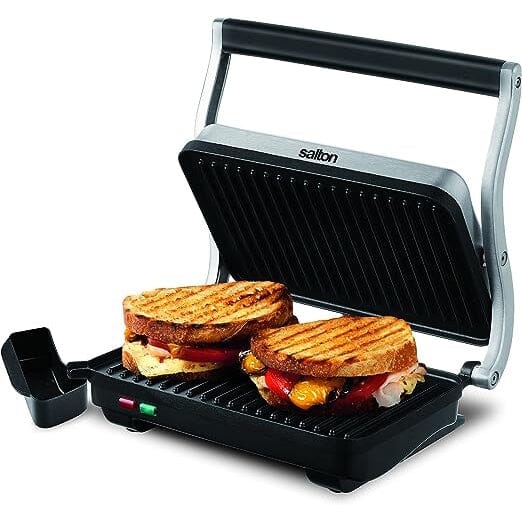 Salton Stainless Steel Panini Grill Kitchen Appliances - DailySale