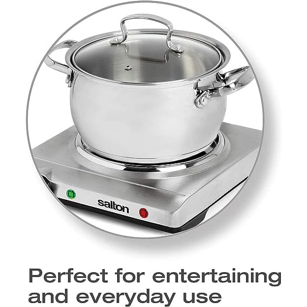 Salton Single Stainless Steel Coil Portable Electric Cooktop