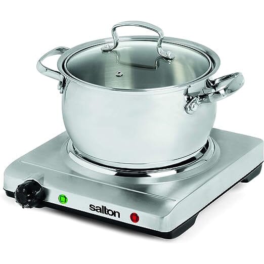 Salton Stainless Steel Portable Cooktop Kitchen Appliances - DailySale