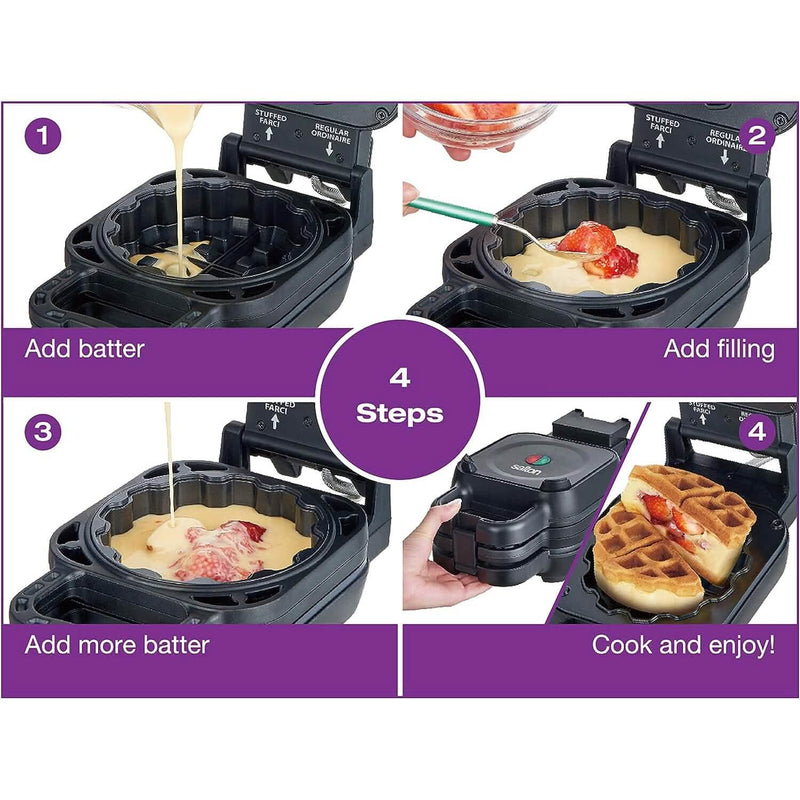 Salton Stuffed Belgian Waffle Maker Kitchen Appliances - DailySale
