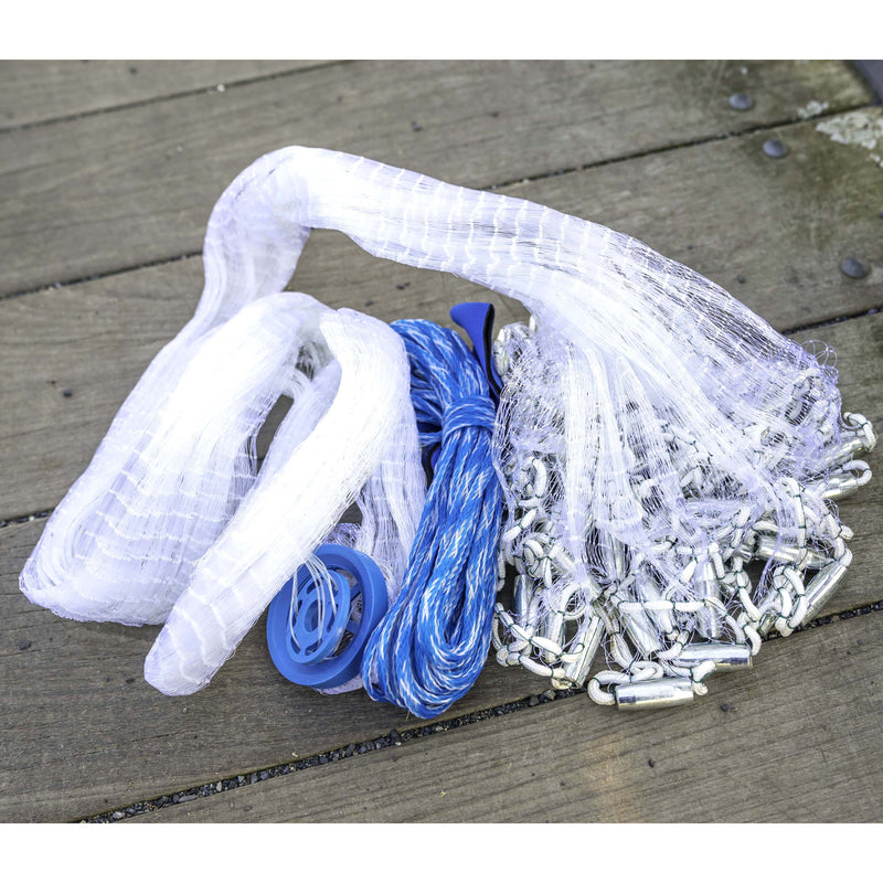 Saltwater Fishing 6 Foot Cast Net with Heavy Duty Sinker Weights for B
