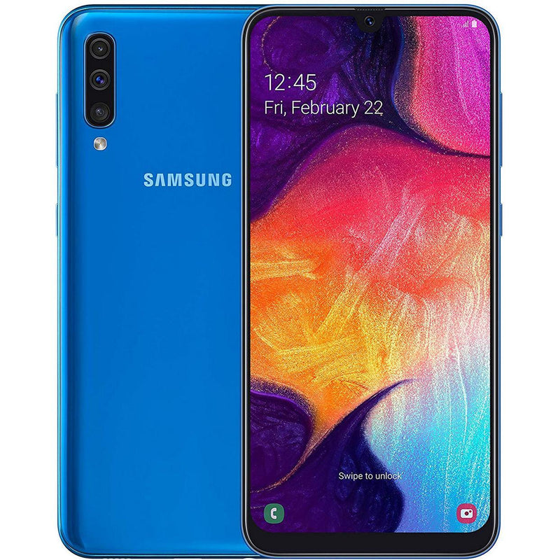 Samsung Galaxy A50 A505U Fully Unlocked Cell Phones Blue - DailySale