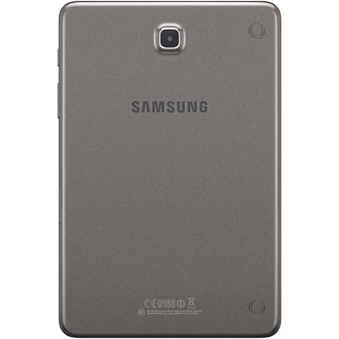 back view of Samsung Galaxy Tab A 8-Inch 16GB Tablet - Smoked Titanium