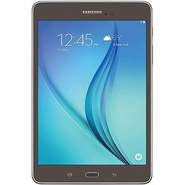 front view of Samsung Galaxy Tab A 8-Inch 16GB Tablet - Smoked Titanium, available at Dailysale