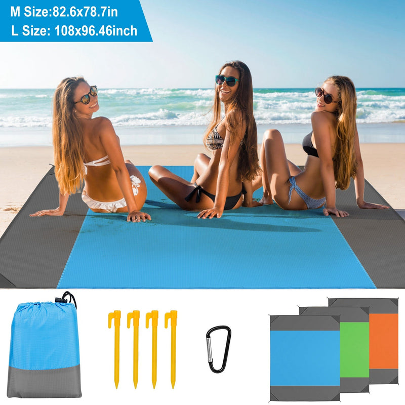 Sand Proof Picnic Blanket with 4 Anchors Sports & Outdoors - DailySale