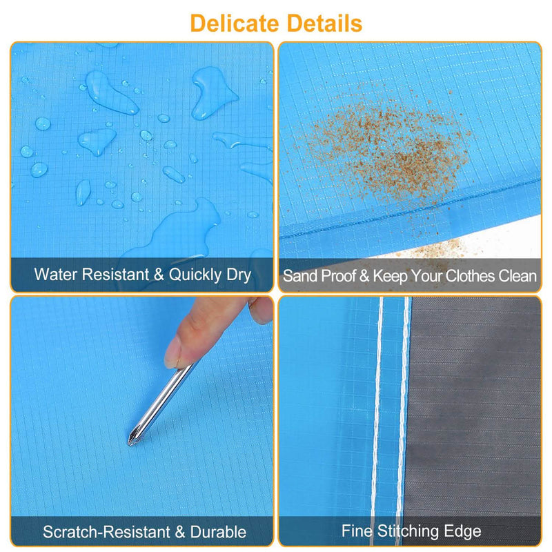 Sand Proof Picnic Blanket with 4 Anchors Sports & Outdoors - DailySale