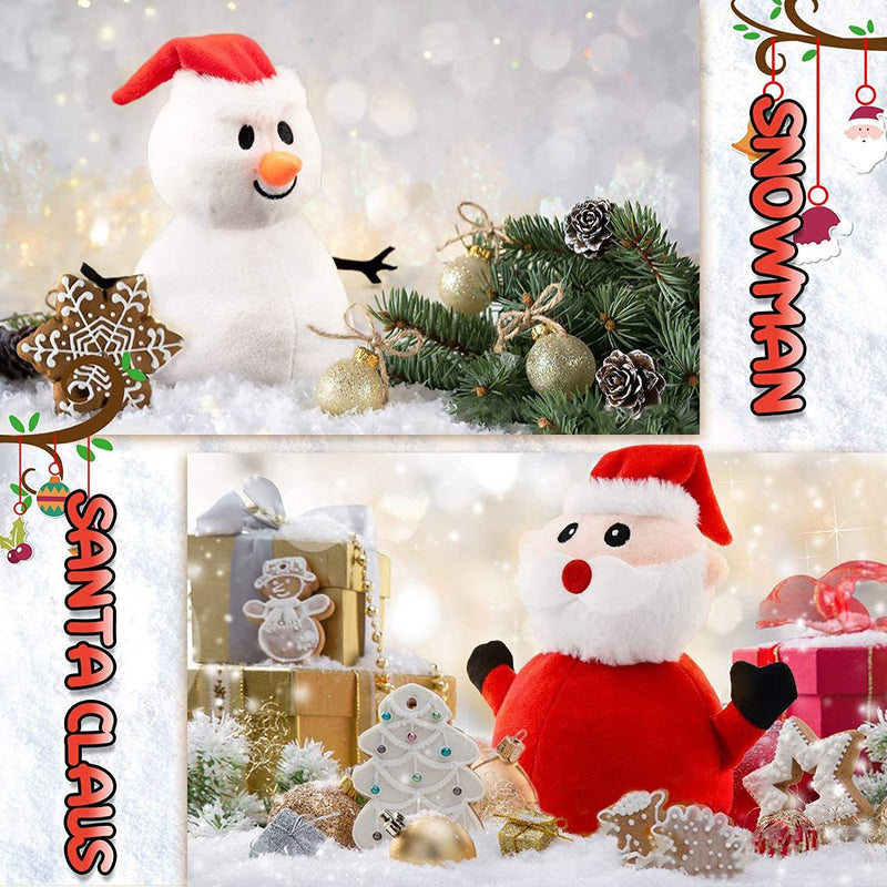 Santa Claus Plush Snowman Toy Double-Sided Christmas Santa Child Gift Toys & Games - DailySale