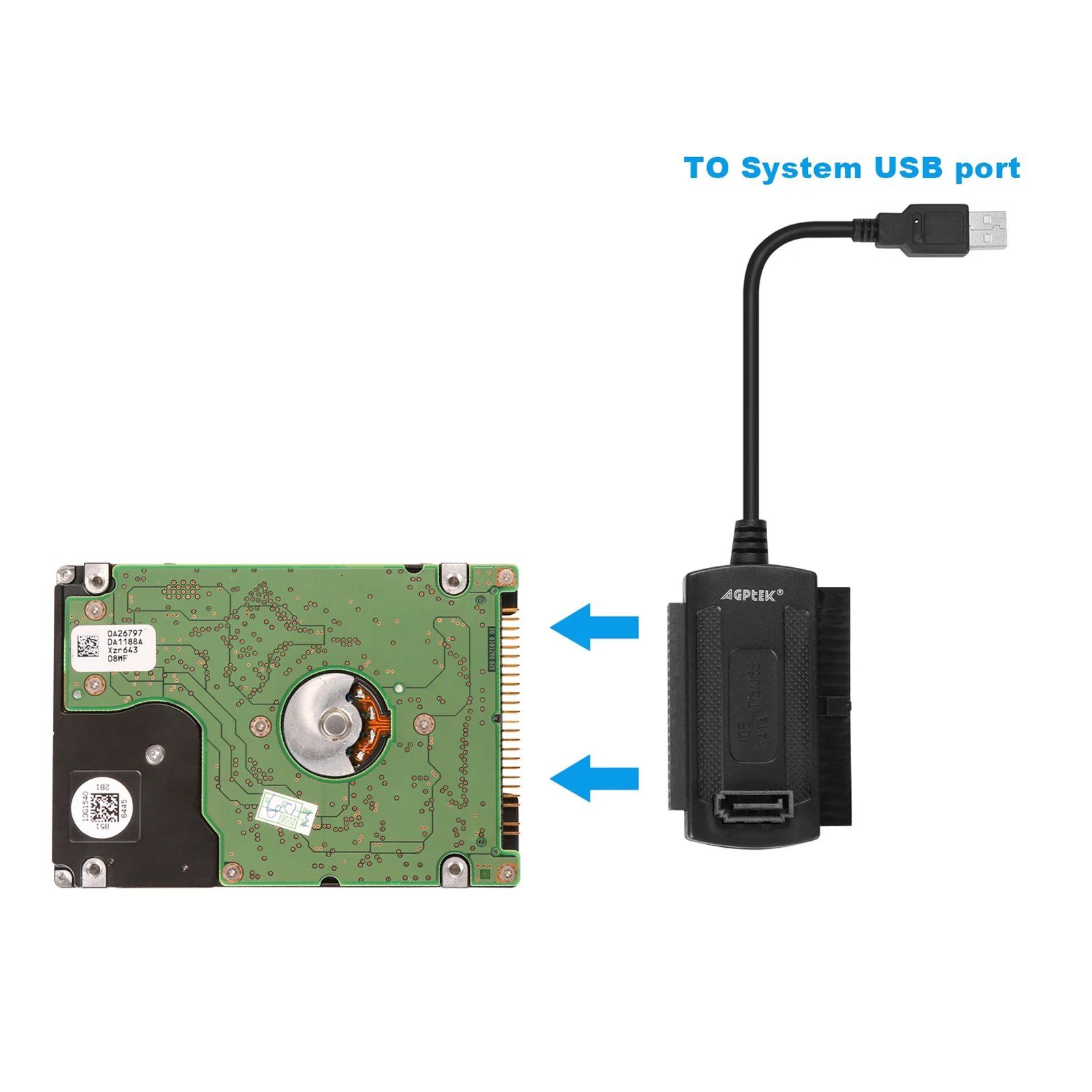 SATA PATA IDE to USB 2.0 Adapter Converter Cable For 2.5" 3.5" Hard Drive Disk Computer Accessories - DailySale