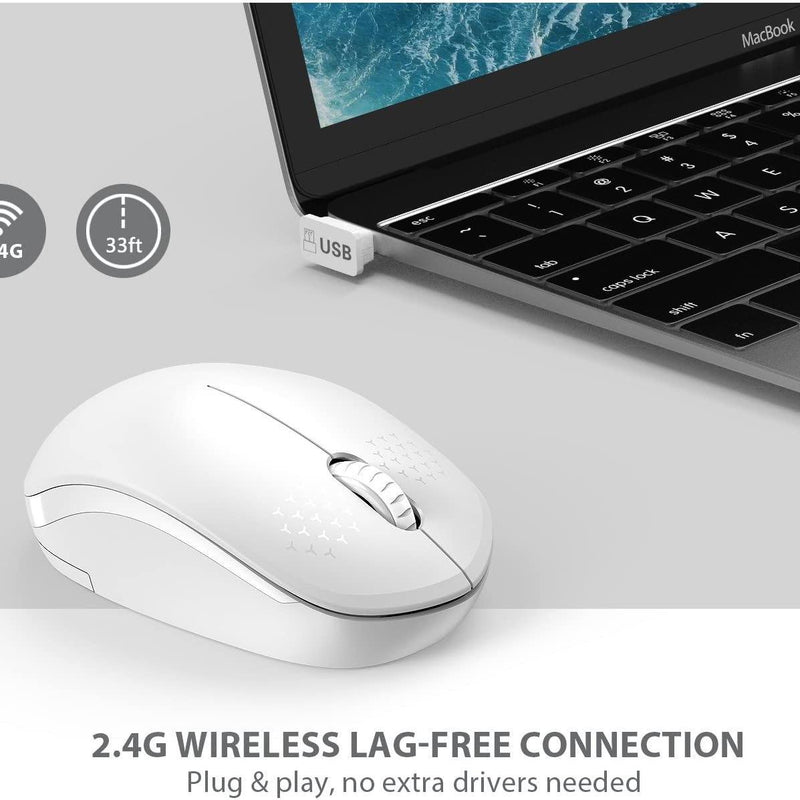 Seenda Wireless Mouse, 2.4G Noiseless Mouse with USB Receiver Portable Computer Accessories - DailySale