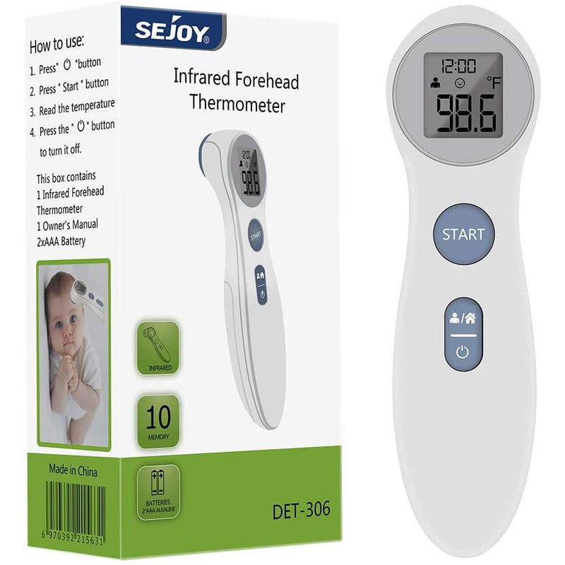 Sejoy Non-Contact Medical Infrared Forehead Thermometer for Children and Adults Face Masks & PPE - DailySale