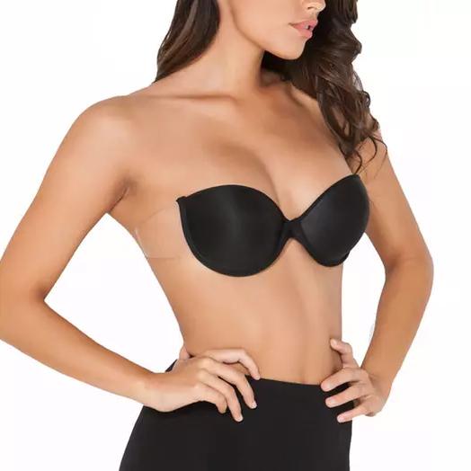 Self Adhesive Reusable Push-Up Backless Bra Women's Clothing Black A - DailySale