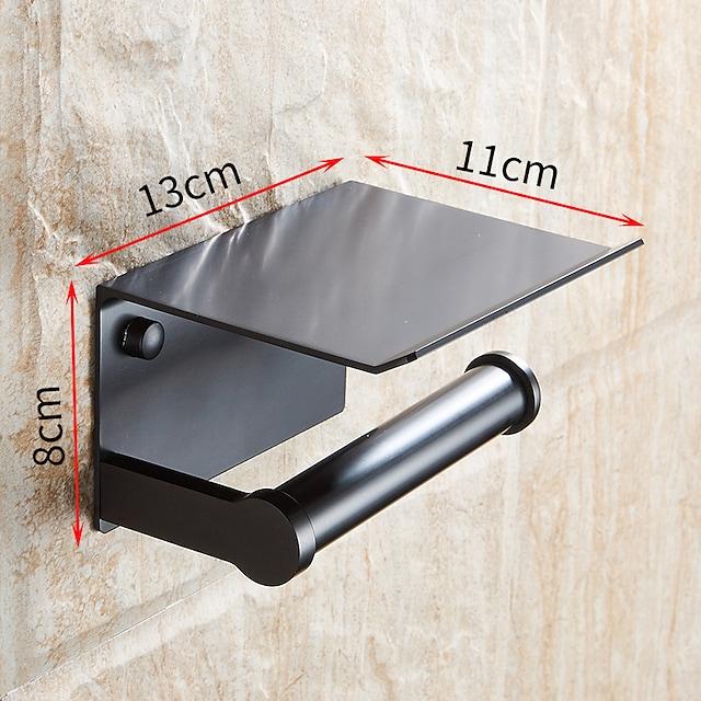 Self-adhesive Toilet Paper Holder With Shelf Bath - DailySale