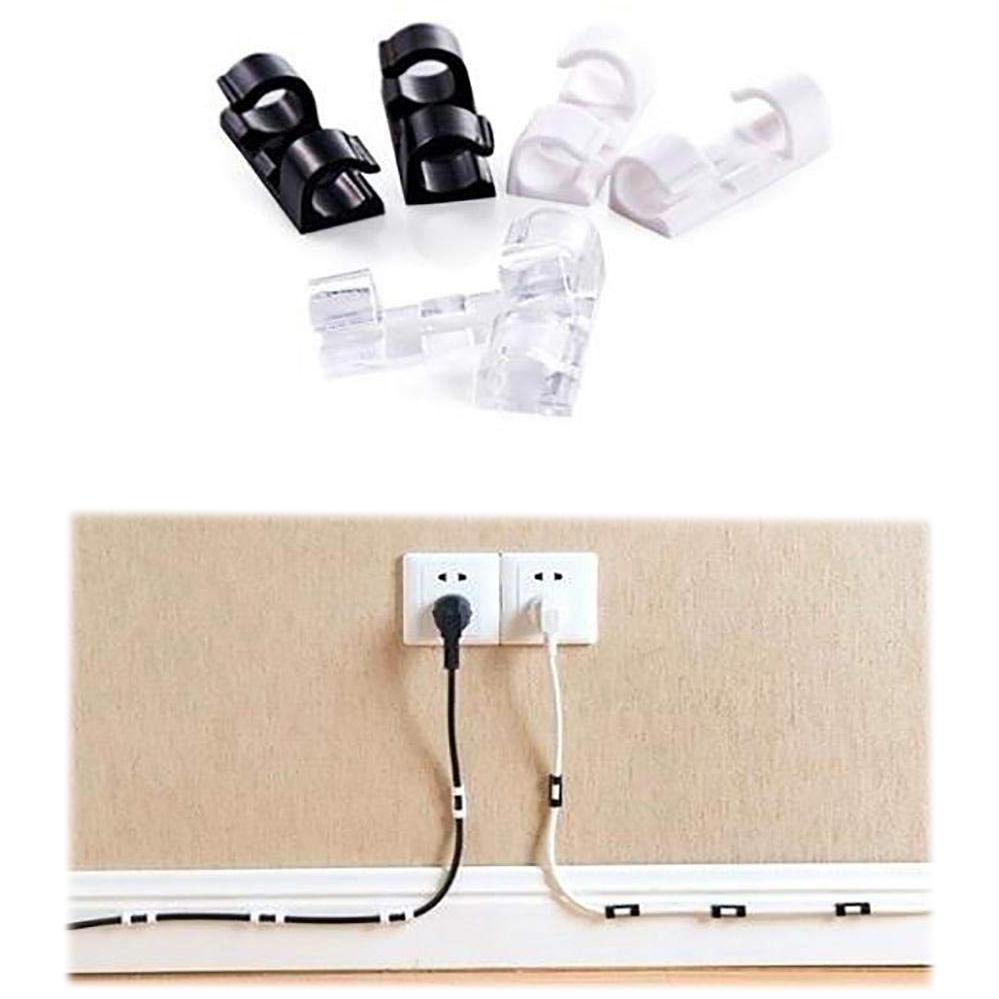 Self-Adhesive Wire Organizer Line Cable Plastic Clips Everything Else - DailySale