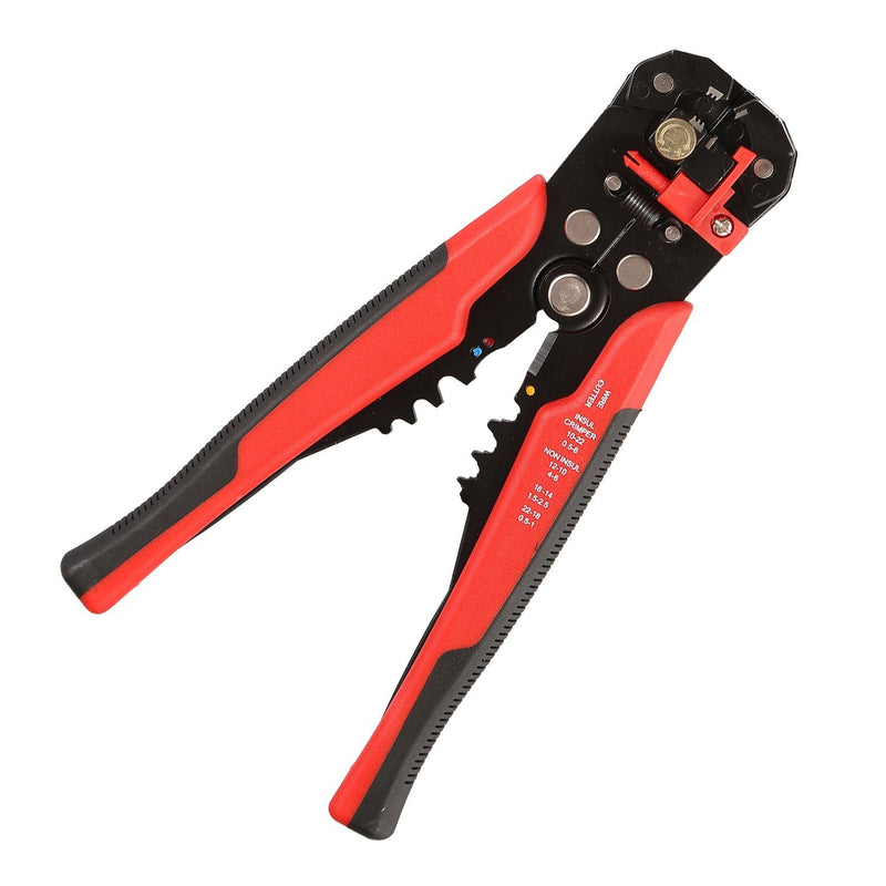 Self-Adjusting Multifunctional Wire Stripper Home Improvement Red - DailySale