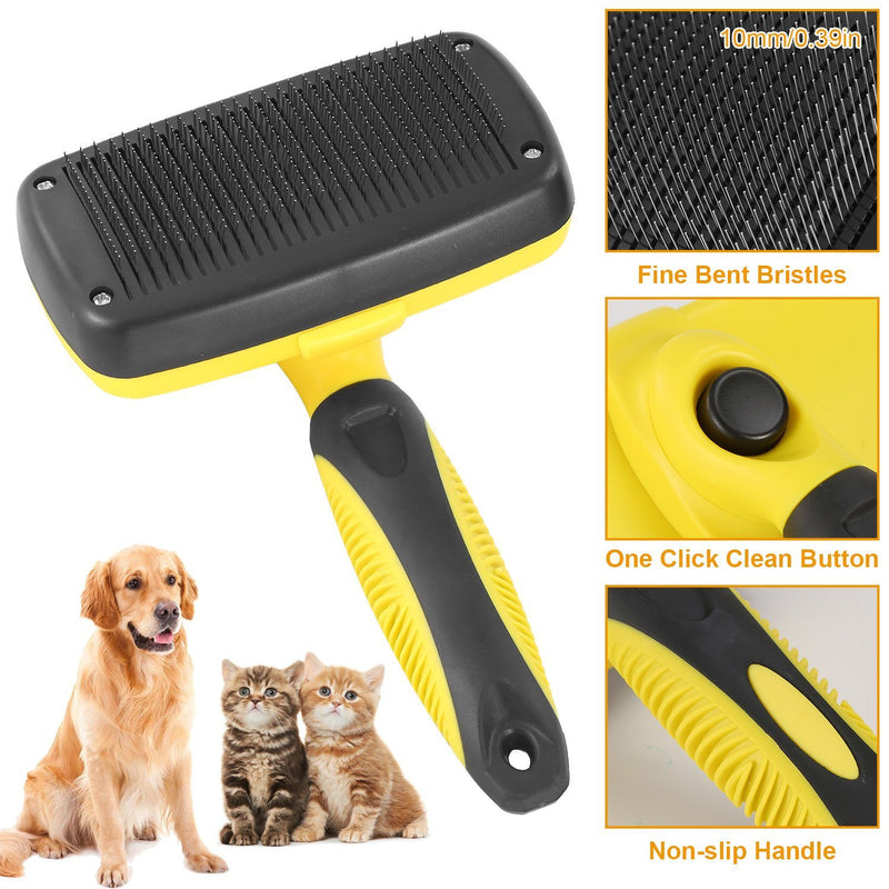 Self Cleaning Slicker Brush Pets Pet Supplies - DailySale
