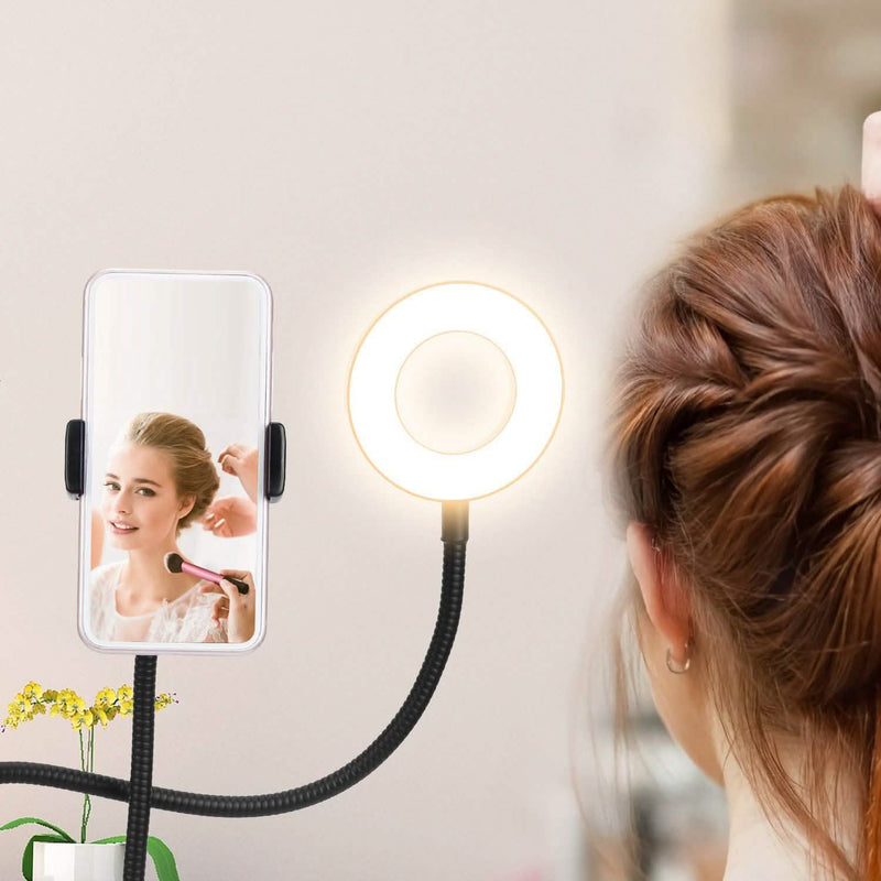 Selfie Ring with Phone Holder Clamp Mobile Accessories - DailySale
