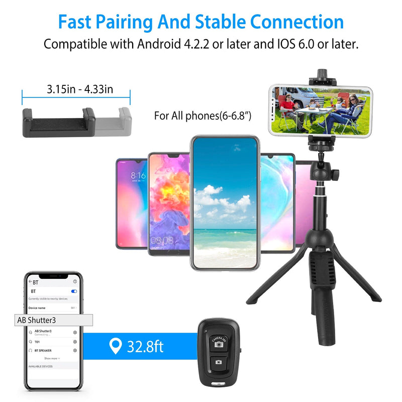 Selfie Stick Tripod Wireless Desktop Phone Tripod Stand Mobile Accessories - DailySale