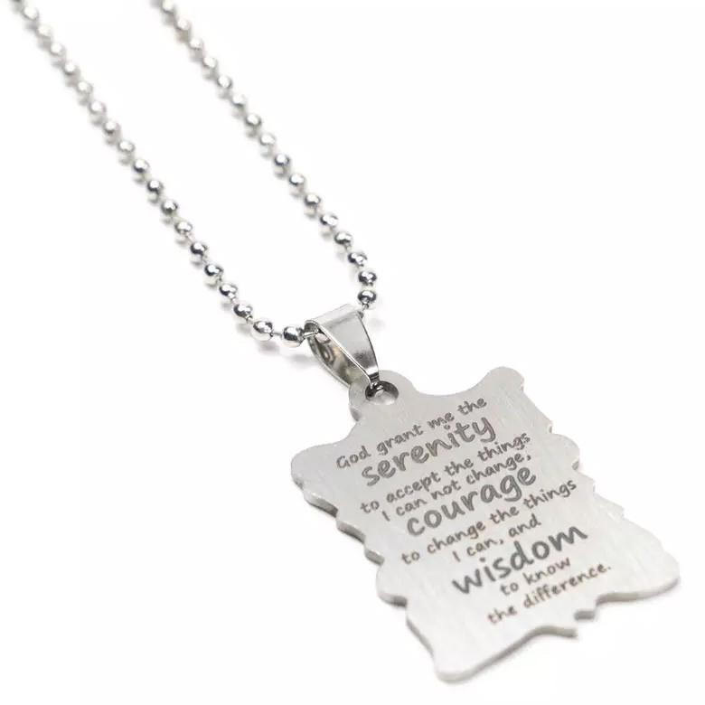Serenity, Courage, and Wisdom Motivational Necklace Necklaces - DailySale