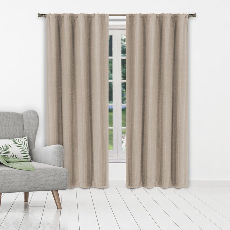 Set of 2: Heavy Solid Textured Blackout Thermal Window Curtain Pair Panel Furniture & Decor Linen 38" X 84" - DailySale