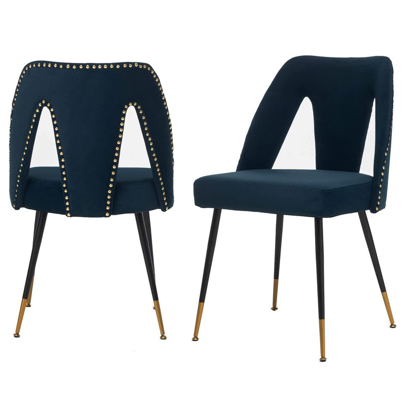 Set of 2: Modern Dining Chairs Furniture & Decor Blue - DailySale