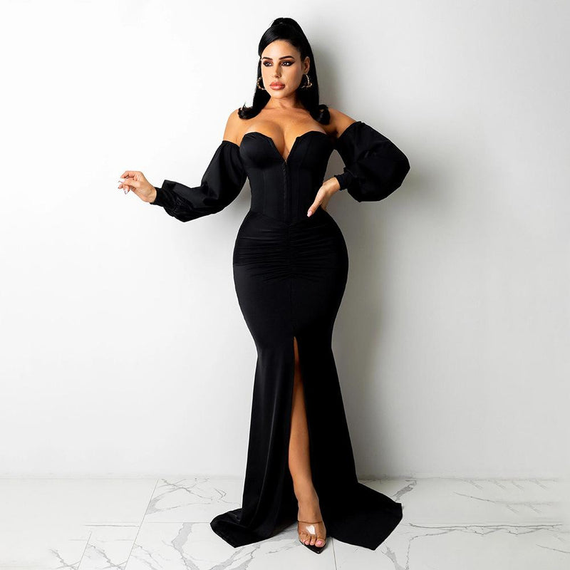 Sexy Off Shoulder Bodycon Party Dress Women's Clothing - DailySale