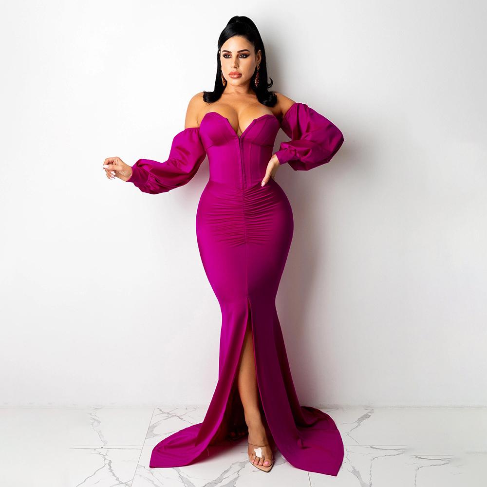 Sexy Off Shoulder Bodycon Party Dress Women's Clothing - DailySale