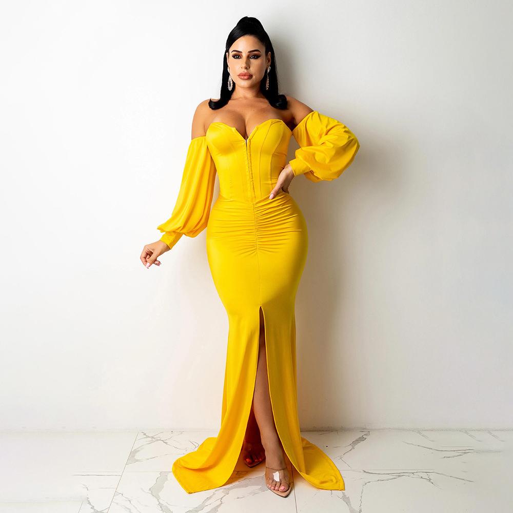 Sexy Off Shoulder Bodycon Party Dress Women's Clothing - DailySale