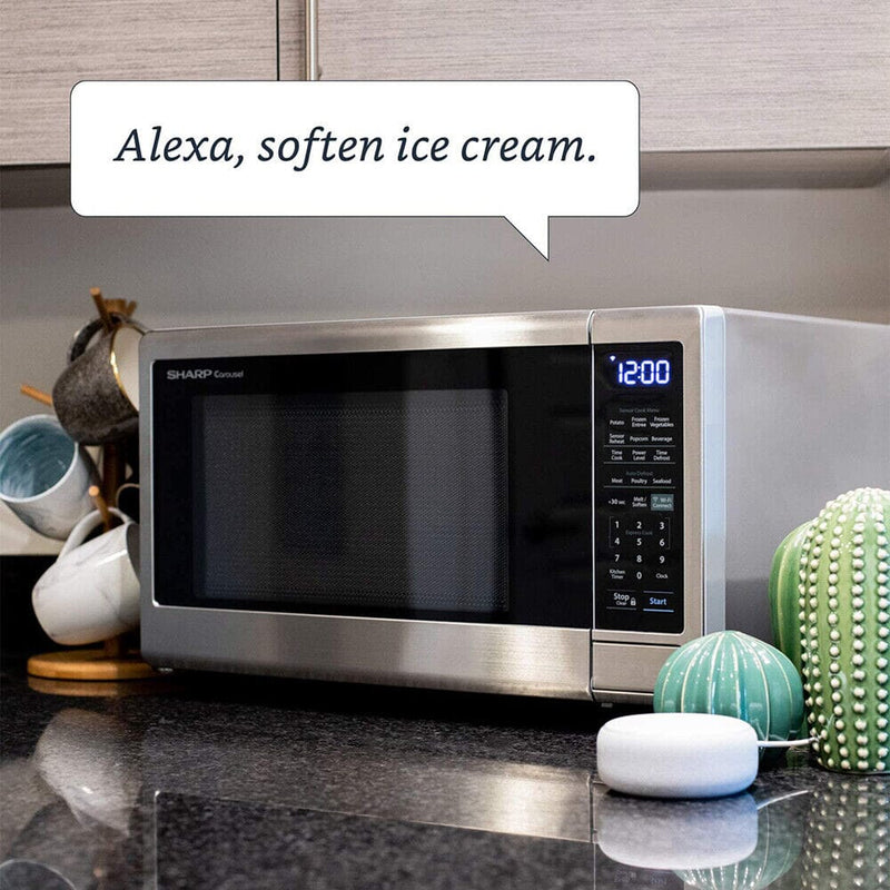 Sharp 1.4-Cu. Ft. Countertop Microwave with Alexa-Enabled Controls Kitchen Appliances - DailySale