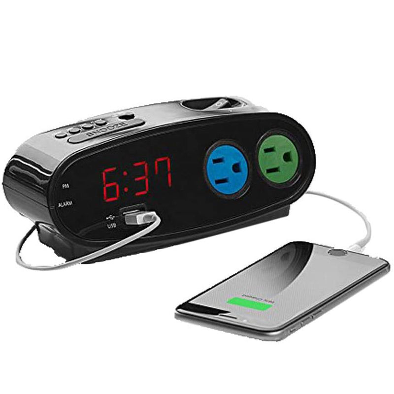 Sharp Alarm with USB and Outlets Household Appliances - DailySale