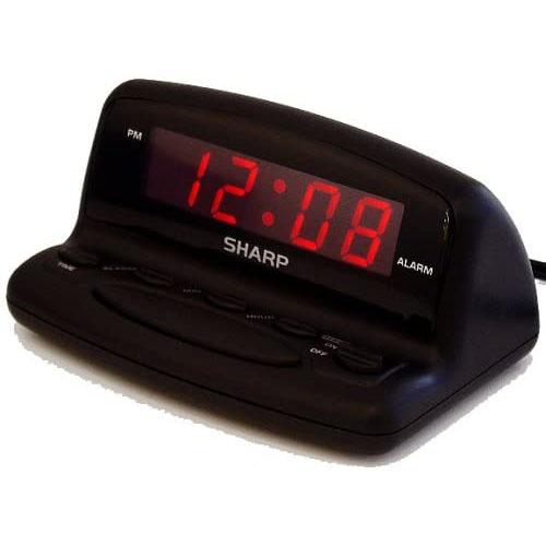 Sharp SPC026 Alarm Clock Digital LED Display with Snooze Battery Backup Household Appliances - DailySale