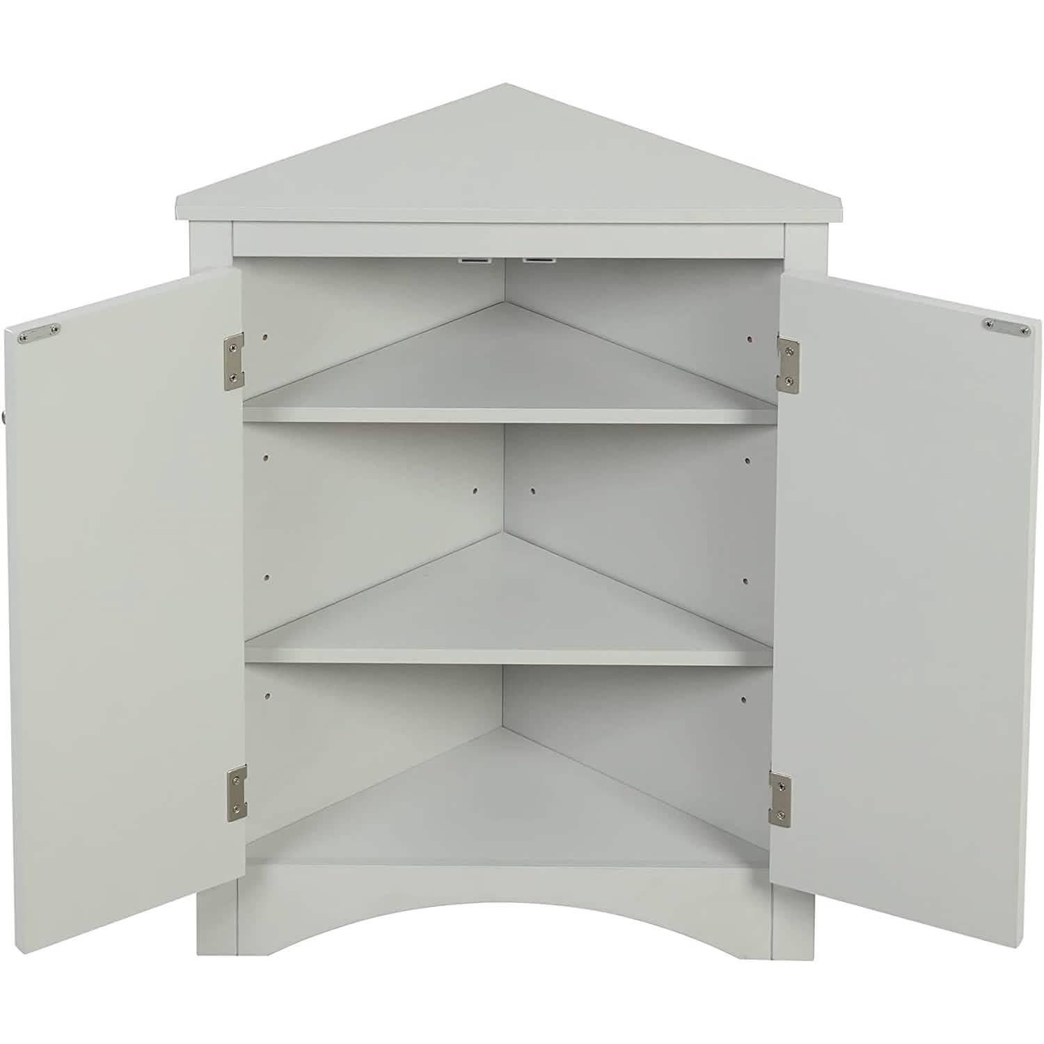 Intresting Looking Rounded Triangular Cupboard Shelf Corner Locker Triangle Corner Cabinet