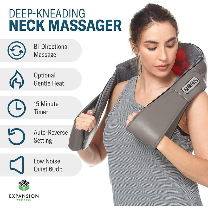 Shiatsu Back & Neck Heated Massager Wellness - DailySale