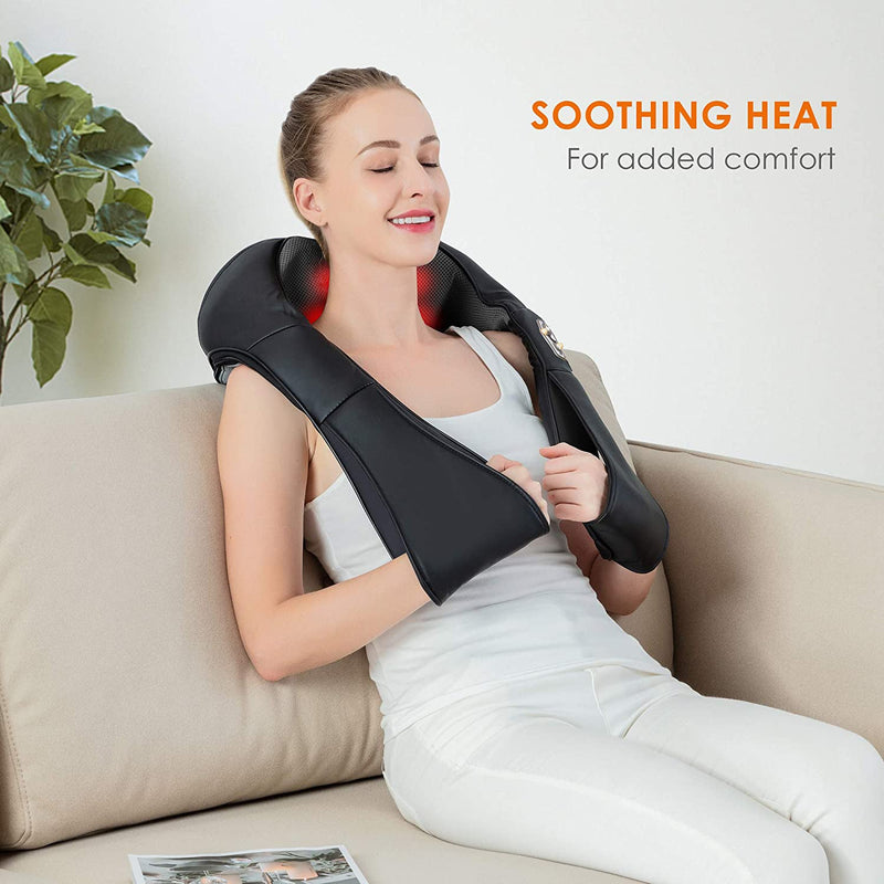 Shiatsu Neck and Shoulder Massager - 4D Back Massager with Heat Wellness - DailySale