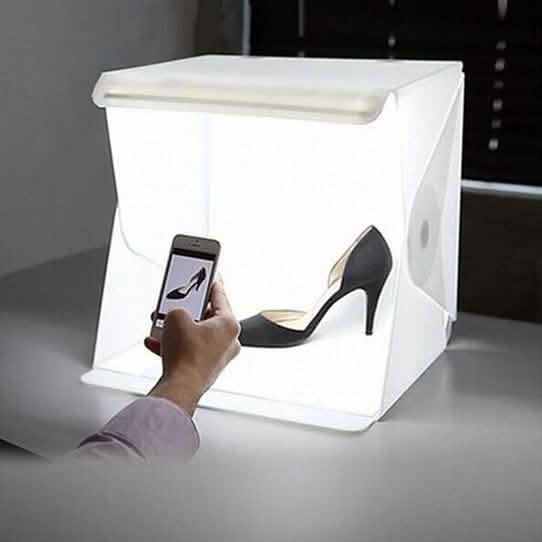 Shibusa Folding Photo Studio Kit Box with 2 LED Light Strips Everything Else - DailySale