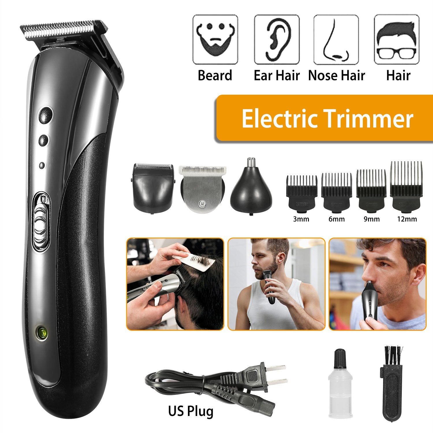 SHINON Men Electric Hair Clipper 3-in-1 Men's Grooming - DailySale