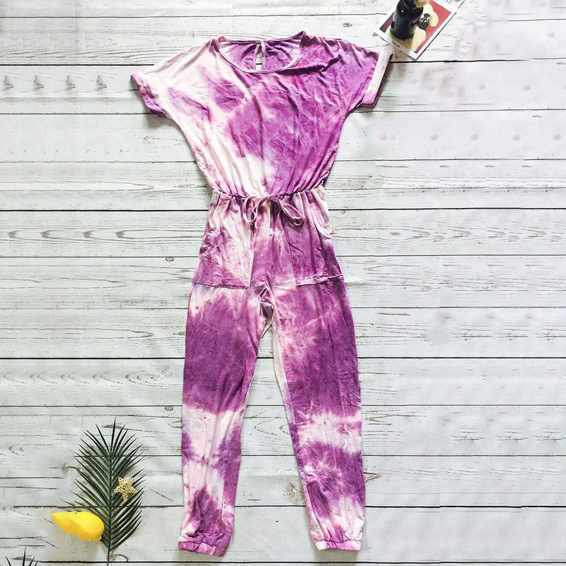 Short Sleeve Jumpsuit Women's Clothing S Purple - DailySale