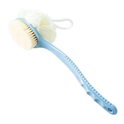 Shower Body Brush with Bristles and Loofah Bath Blue - DailySale
