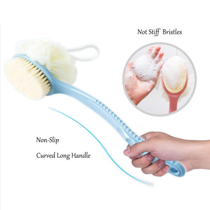 Shower Body Brush with Bristles and Loofah Bath - DailySale